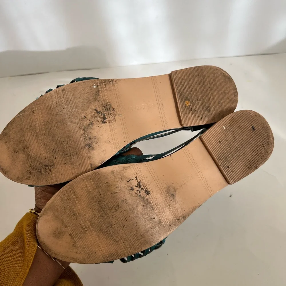 💙 FOREVER 21 💙 Turquoise-Green Sandals - Picture 4 of 5
